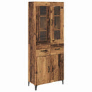vidaXL Magasfiú Falra szerelhető Öreg fa 69,5 x 34 x 180 cm Faanyag