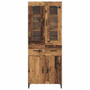 vidaXL Magasfiú Falra szerelhető Öreg fa 69,5 x 34 x 180 cm Faanyag