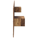 vidaXL Fejtámla Szekrénnyel fiókkal fejtámlával 3 pcs Öreg fa Faanyag