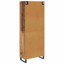 vidaXL Magasfiú 2 pcs Öreg fa 69,5 x 34 x 180 cm Műanyag Fa és Üveg