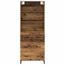 vidaXL Magasfiú fiókkal Öreg fa 69,5 x 34 x 180 cm Faanyag