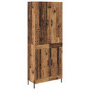 vidaXL Magasfiú Falra szerelhető Öreg fa 69,5 x 34 x 180 cm Faanyag