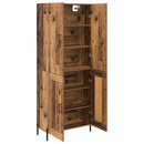 vidaXL Magasfiú Falra szerelhető Öreg fa 69,5 x 34 x 180 cm Faanyag