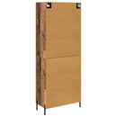 vidaXL Magasfiú Falra szerelhető Öreg fa 69,5 x 34 x 180 cm Faanyag