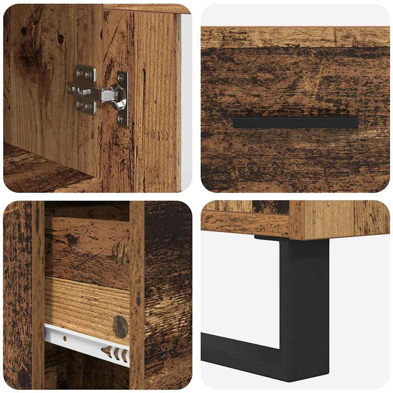 vidaXL Magasfiú Öreg fa 69,5 x 34 x 180 cm Faanyag