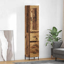 vidaXL Magasfiú fiókkal Öreg fa 34,5 x 34 x 180 cm Faanyag