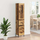 vidaXL Magasfiú fiókkal Öreg fa 34,5 x 34 x 180 cm Faanyag