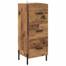 vidaXL Magasfiú fiókkal Öreg fa 34,5 x 34 x 180 cm Faanyag