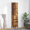 vidaXL Magasfiú fiókkal Öreg fa 69,5 x 34 x 180 cm Faanyag