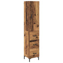 vidaXL Magasfiú fiókkal Öreg fa 69,5 x 34 x 180 cm Faanyag