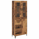 vidaXL Magasfiú Falra szerelhető Öreg fa 69,5 x 34 x 180 cm Faanyag