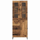 vidaXL Magasfiú Falra szerelhető Öreg fa 69,5 x 34 x 180 cm Faanyag