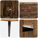 vidaXL Magasfiú Falra szerelhető Öreg fa 69,5 x 34 x 180 cm Faanyag