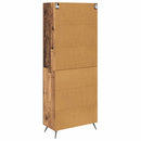 vidaXL Magasfiú Falra szerelhető Öreg fa 69,5 x 34 x 180 cm Faanyag