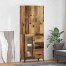 vidaXL Magasfiú Falra szerelhető Öreg fa 69,5 x 34 x 180 cm Faanyag
