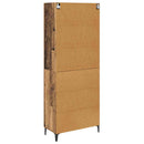vidaXL Magasfiú Falra szerelhető Öreg fa 69,5 x 34 x 180 cm Faanyag