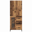vidaXL Magasfiú Falra szerelhető Öreg fa 69,5 x 34 x 180 cm Faanyag