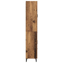 vidaXL Magasfiú Falra szerelhető Öreg fa 69,5 x 34 x 180 cm Faanyag