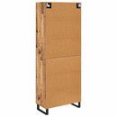 vidaXL Magasfiú 2 pcs Öreg fa 69,5 x 34 x 180 cm Műanyag Fa és Üveg