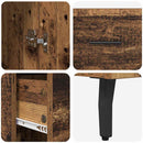 vidaXL Magasfiú fiókkal Öreg fa 34,5 x 34 x 180 cm Faanyag