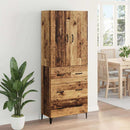 vidaXL Magasfiú Falra szerelhető Öreg fa 69,5 x 34 x 180 cm Faanyag