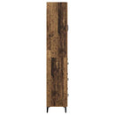 vidaXL Magasfiú Falra szerelhető Öreg fa 69,5 x 34 x 180 cm Faanyag