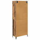 vidaXL Magasfiú Falra szerelhető Öreg fa 69,5 x 34 x 180 cm Faanyag