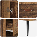 vidaXL Magasfiú fiókkal Öreg fa 69,5 x 34 x 180 cm Faanyag