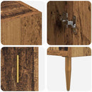 vidaXL Magasfiú Falra szerelhető Öreg fa 69,5 x 34 x 180 cm Faanyag