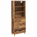 vidaXL Magasfiú fiókkal Öreg fa 69,5 x 32,5 x 180 cm Faanyag