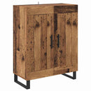 vidaXL Magasfiú 2 pcs Öreg fa 69,5 x 34 x 180 cm Műanyag Fa és Üveg