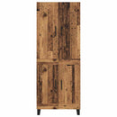 vidaXL Magasfiú 2 pcs Öreg fa 69,5 x 34 x 180 cm Műanyag Fa és Üveg