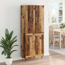 vidaXL Magasfiú Falra szerelhető Öreg fa 69,5 x 34 x 180 cm Faanyag