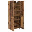 vidaXL Magasfiú Falra szerelhető Öreg fa 69,5 x 34 x 180 cm Faanyag