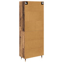 vidaXL Magasfiú Falra szerelhető Öreg fa 69,5 x 34 x 180 cm Faanyag