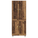 vidaXL Magasfiú Falra szerelhető Öreg fa 69,5 x 34 x 180 cm Faanyag