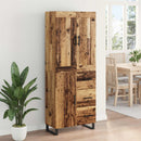 vidaXL Magasfiú fiókkal Öreg fa 69,5 x 34 x 180 cm Faanyag