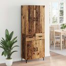 vidaXL Magasfiú Falra szerelhető Öreg fa 69,5 x 34 x 180 cm Faanyag