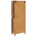 vidaXL Magasfiú Falra szerelhető Öreg fa 69,5 x 34 x 180 cm Faanyag