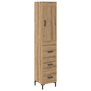 vidaXL Magasfiú fiókkal Artisan tölgy 34,5 x 34 x 180 cm Faanyag