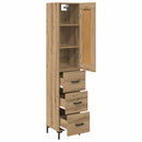 vidaXL Magasfiú fiókkal Artisan tölgy 34,5 x 34 x 180 cm Faanyag