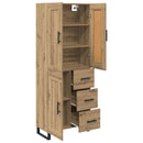 vidaXL Magasfiú 2 pcs Artisan tölgy 69,5 x 34 x 180 cm Faanyag