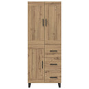 vidaXL Magasfiú 2 pcs Artisan tölgy 69,5 x 34 x 180 cm Faanyag