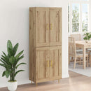 vidaXL Magasfiú Artisan tölgy 69,5 x 34 x 180 cm Faanyag