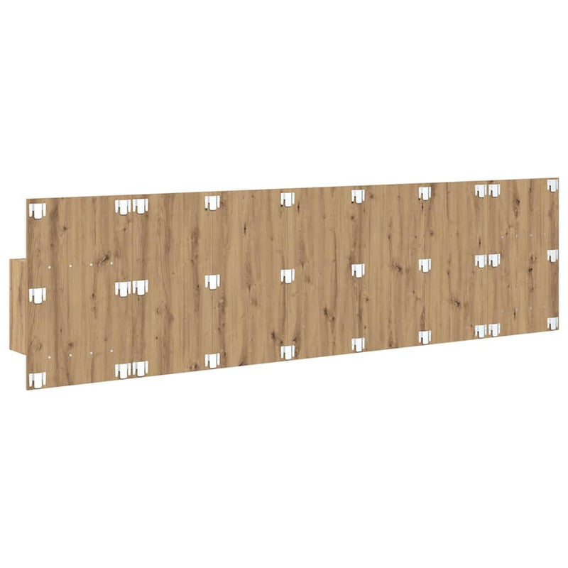 vidaXL Fejtámla Szekrénnyel fiókkal 3 pcs Artisan tölgy Faanyag