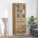vidaXL Magas szekrény polccal 2 pcs Artisan tölgy 69,5 x 34 x 180 cm