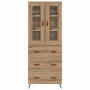 vidaXL Magas szekrény polccal 2 pcs Artisan tölgy 69,5 x 34 x 180 cm