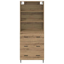 vidaXL Magasfiú 2 pcs Artisan tölgy 69,5 x 32,5 x 180 cm Faanyag