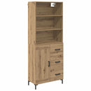 vidaXL Magasfiú fiókkal Artisan tölgy 69,5 x 34 x 180 cm Faanyag