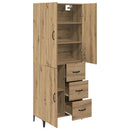 vidaXL Magasfiú fiókkal Artisan tölgy 69,5 x 34 x 180 cm Faanyag